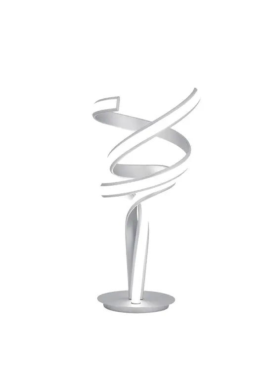 Munich Silver Table Lamp // LED Strip & Touch Dimmer Warm Home View