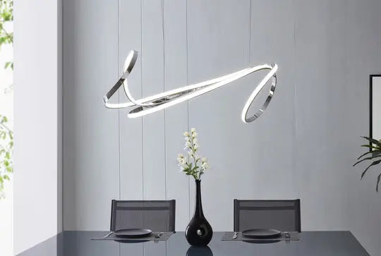 Moscow LED Chandelier // Chrome Warm Home View
