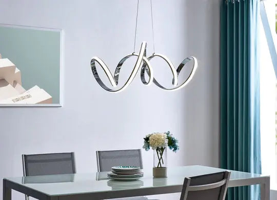 Seville LED Chandelier // Chrome Warm Home View