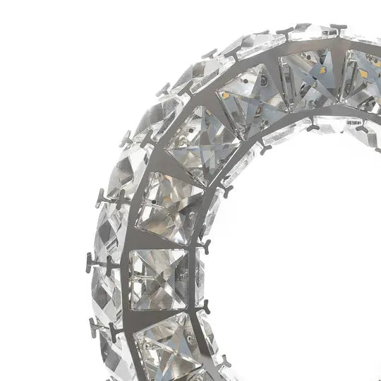Round Crystal Extravaganza 11" Table Lamp // Led Strip Warm Home View