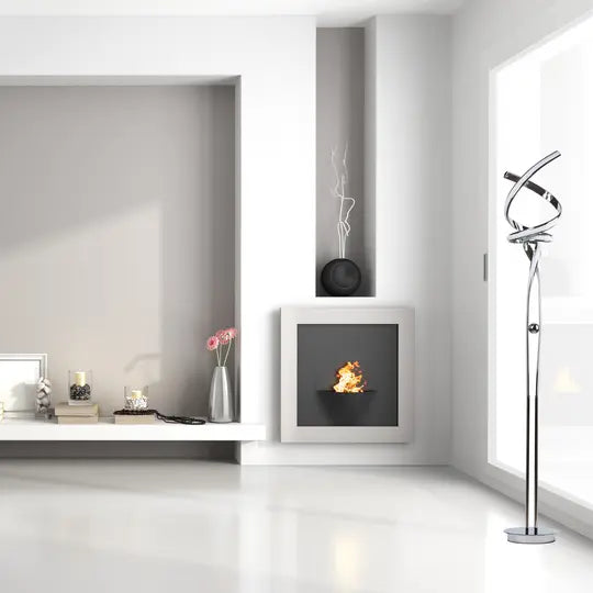 Munich LED Chrome 63" Floor Lamp // Dimmable Warm Home View