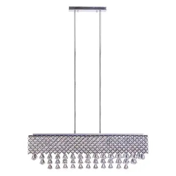 Cinderella Crystal Rectangular Chandelier // 12 Light Warm Home View