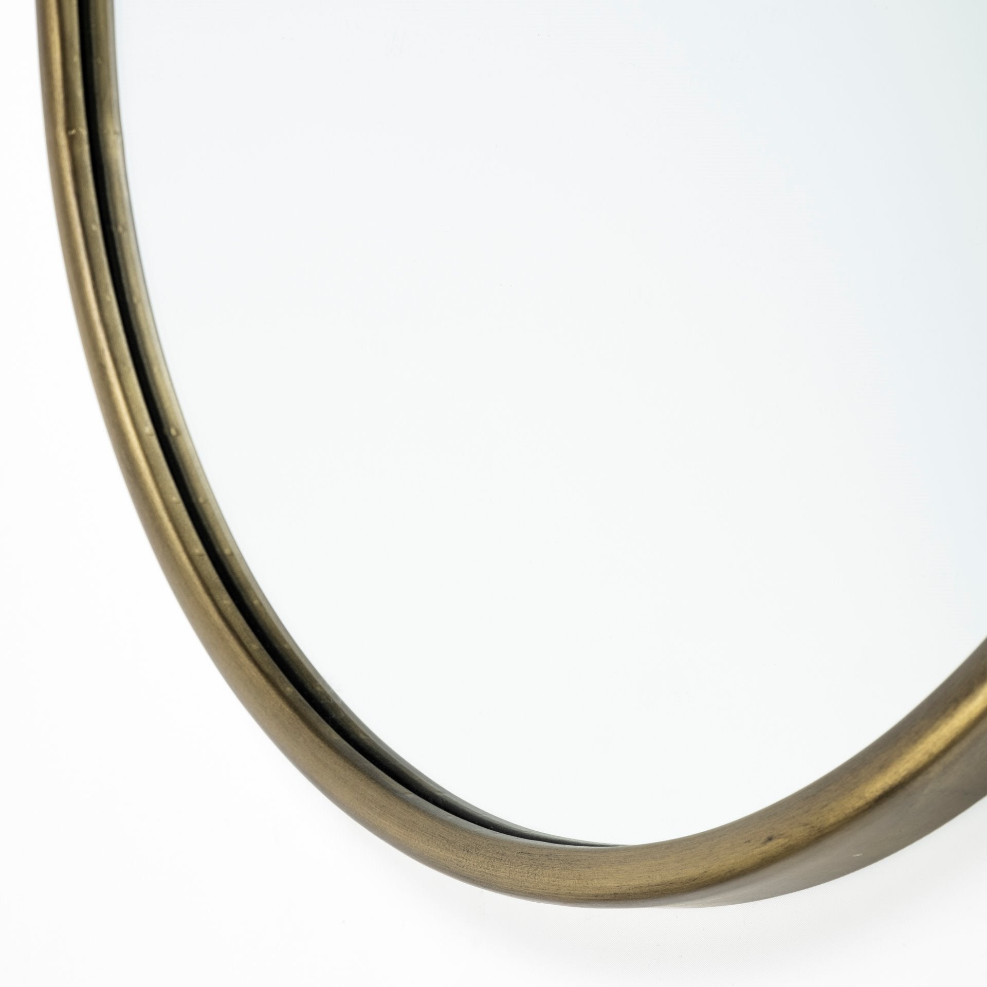 Gold Oval Accent Metal Mirror Warm Home View