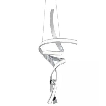 Hamburg Integrated LED Pendant - Chrome - Dimmable Warm Home View