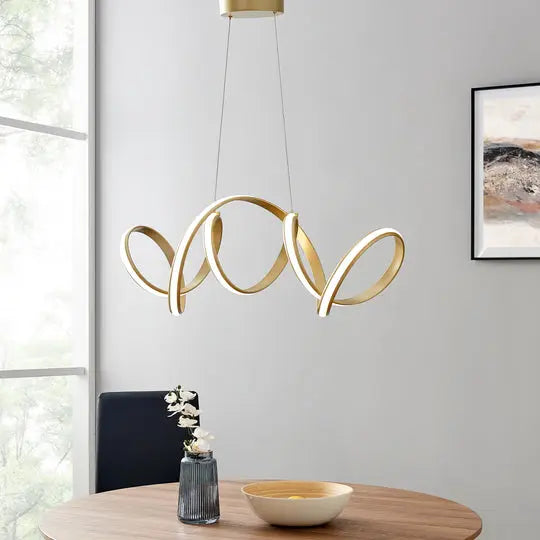 Seville LED Chandelier // Gold Warm Home View