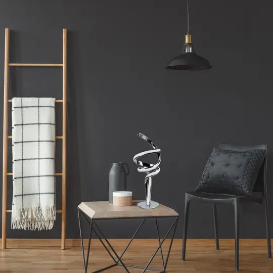 Munich Chrome Table Lamp // Natural White LED Strip & Touch Dimmer Warm Home View