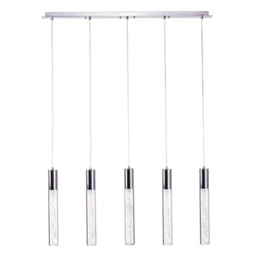 Sparkling Night Cylinder Chandelier // 5 Light Warm Home View