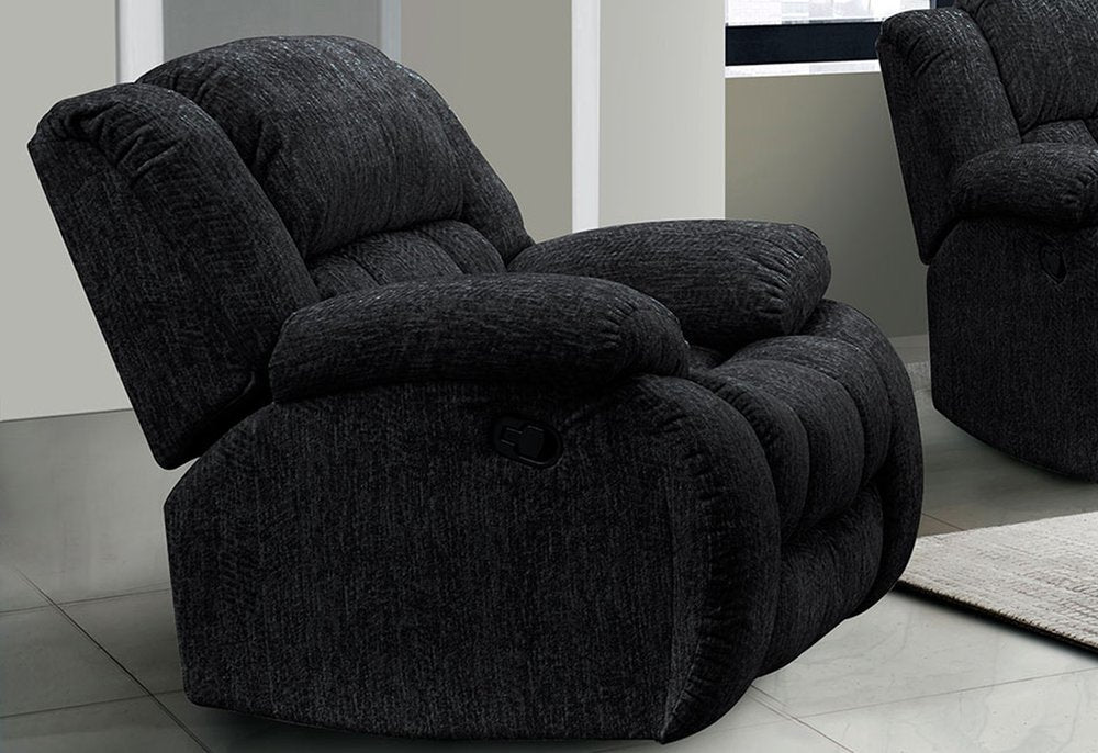 40" Gray Fabric Gliding Recliner Warm Home View