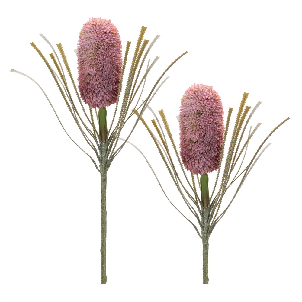 Set of Two 29" Pink White And Green Artificial Flowering Warm Home View