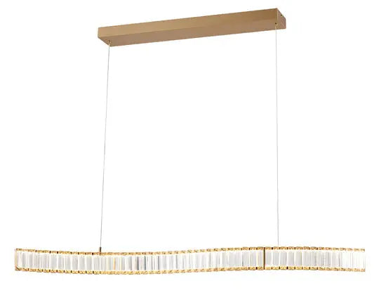 Alexandria Brushed Gold Chandelier Warm Home View
