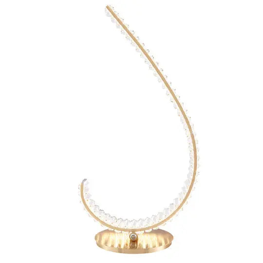 Grace Crystal 16W Table Lamp // Touch & Dimmable (L Gold) Warm Home View