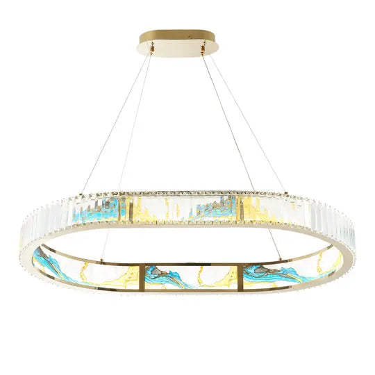 Boeseman's Colorful Chandelier - 1 Tier, Squoval Warm Home View