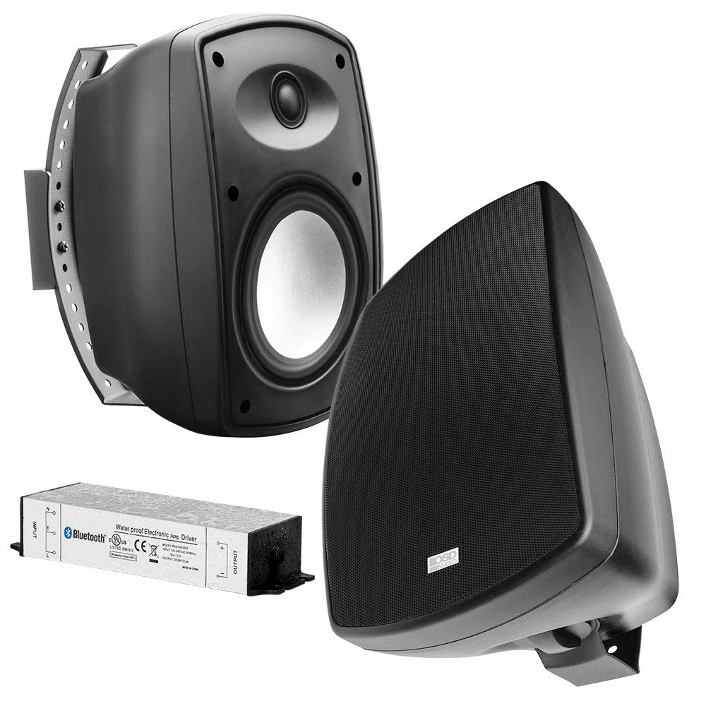 OSD Audio Wireless Bluetooth Outdoor Patio Speakers - Composite, 1 Pair Warm Home View