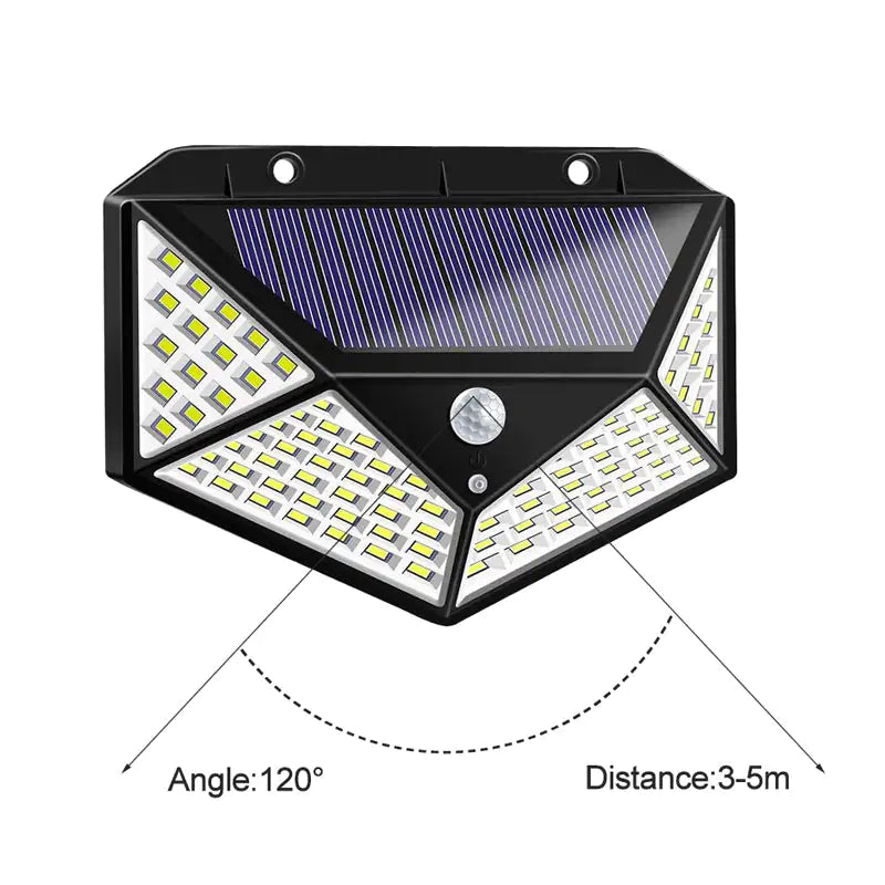 100 LED Motion Sensor Solar Light