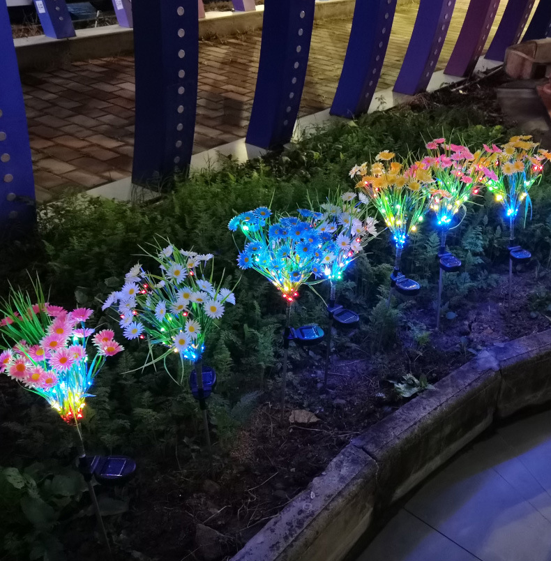 Solar Garden Stake Lights - LED Flower Waterproof, 1-Piece  Warm Home View