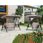 Double Seat Outdoor Swing Hanging Chair - Metal, 1-Piece  Warm Home View