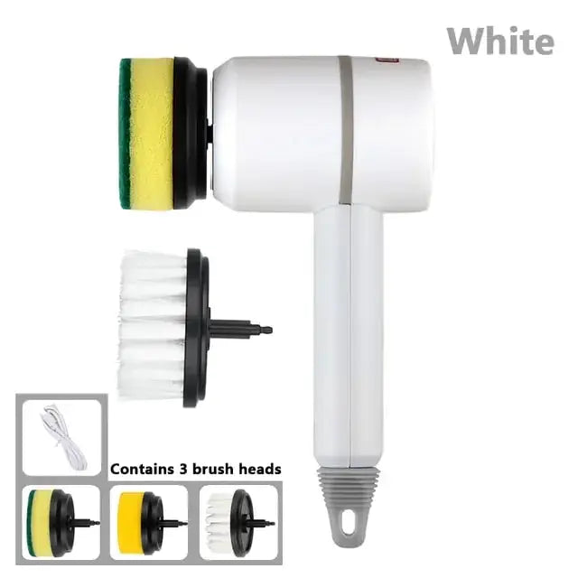 Electric Cleaning Brush 3 Brush Heads Cleaner Multifunctional  Warm Home View