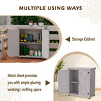 Outdoor Workstation Potting Bench - Cedar Wood/Metal, 1-Piece  Warm Home View