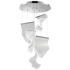 Acrylic Lace 5 Light Chandelier // Chrome  Warm Home View