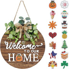 Wooden Welcome Wall Decor for Home and Door  Warm Home View