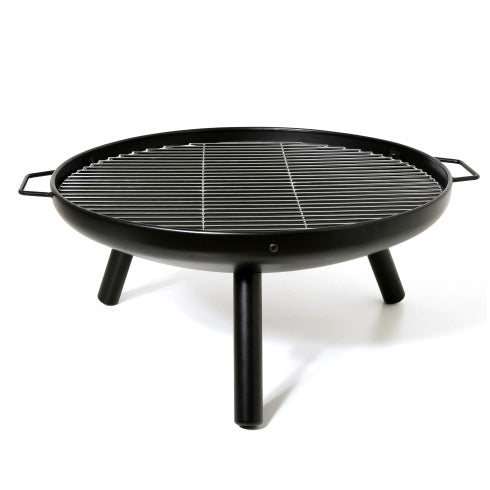 Wood Burning Outdoor Fire Pit - Steel, 2-Piece Set  Warm Home View
