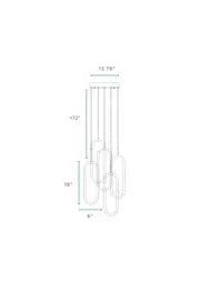 LED Five Clips Chandelier //  Sandy Gold  Warm Home View