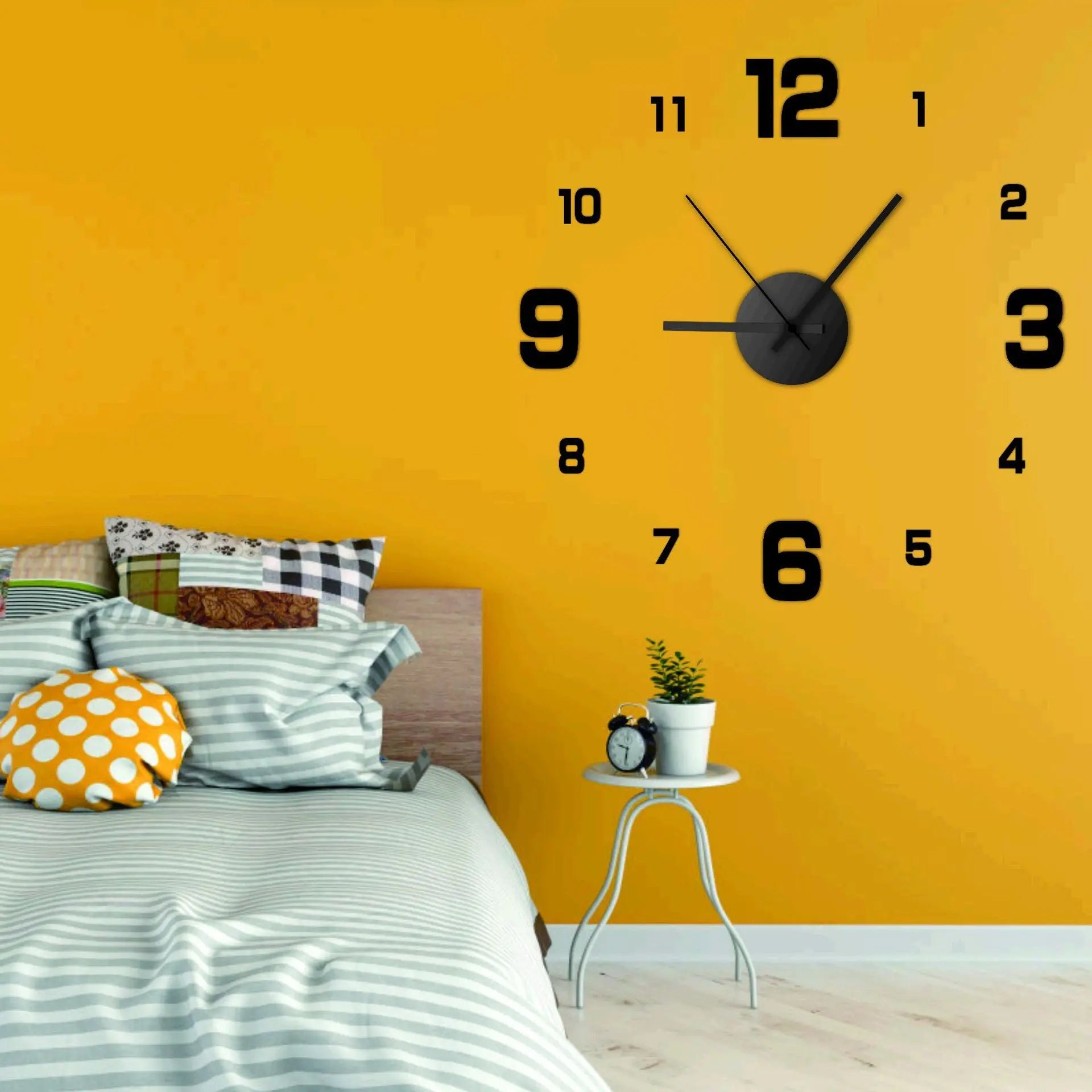 Modern Creative Quartz Wall Clock for Living Room  Warm Home View