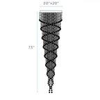 Crystal Chandelier Double Helix// 7 Light, 73" Hanging Length  Warm Home View