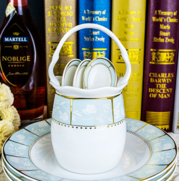 Ceramic Dinnerware Set, European Bone China Dishes  Warm Home View
