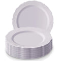 Silver Spoons DISPOSABLE DINNERWARE PLATES | White | 10 Dinner Plates - 10.25" | Vintage Collection  Warm Home View