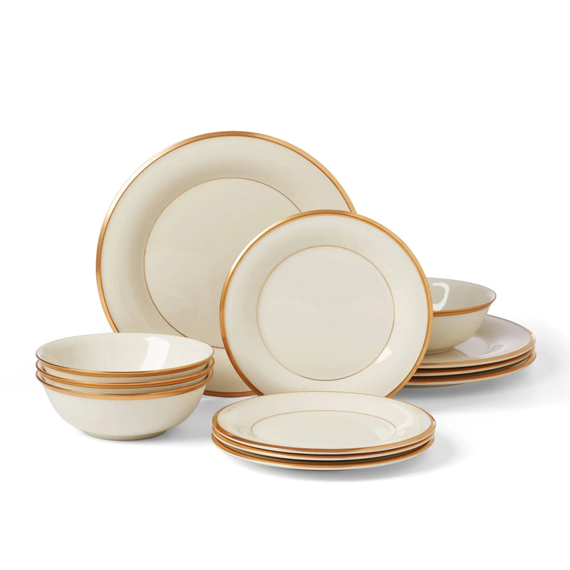 Lenox Eternal Piece Dinnerware Set 12 Count Ivory  Warm Home View