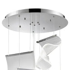 Acrylic Lace 5 Light Chandelier // Chrome  Warm Home View
