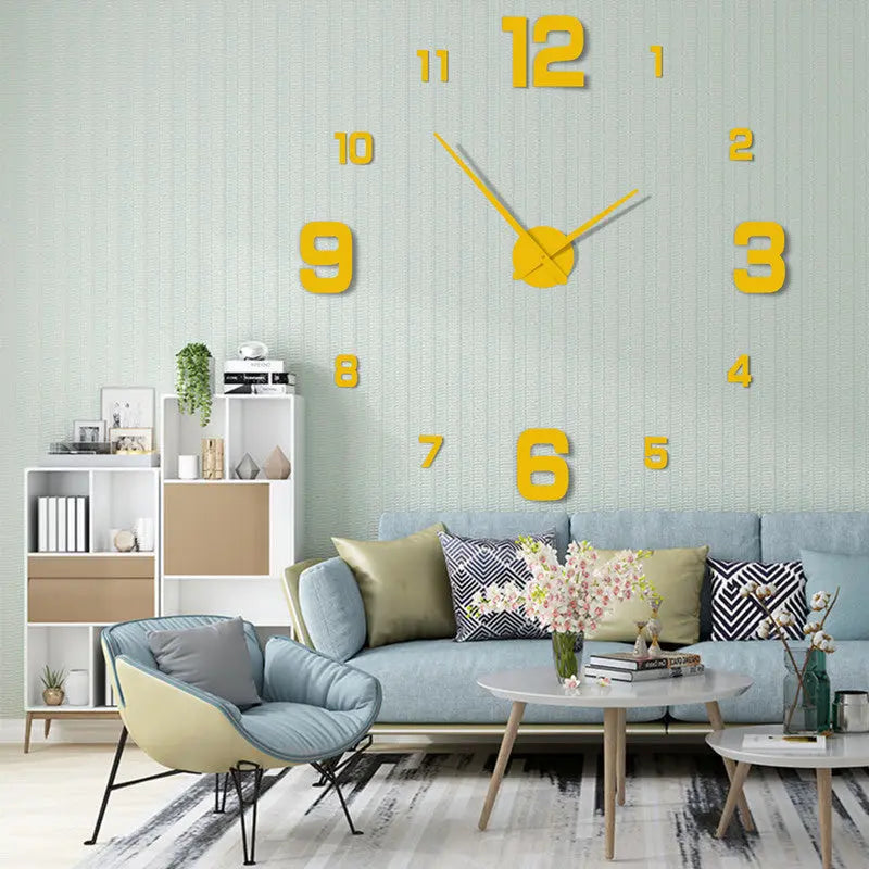 Modern Creative Quartz Wall Clock for Living Room  Warm Home View