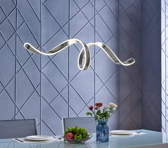 Copenhagen LED Chandelier // Chrome  Warm Home View