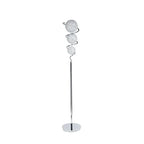 Vertical Crystal Sphere Floor Lamp // 3 Light  Warm Home View