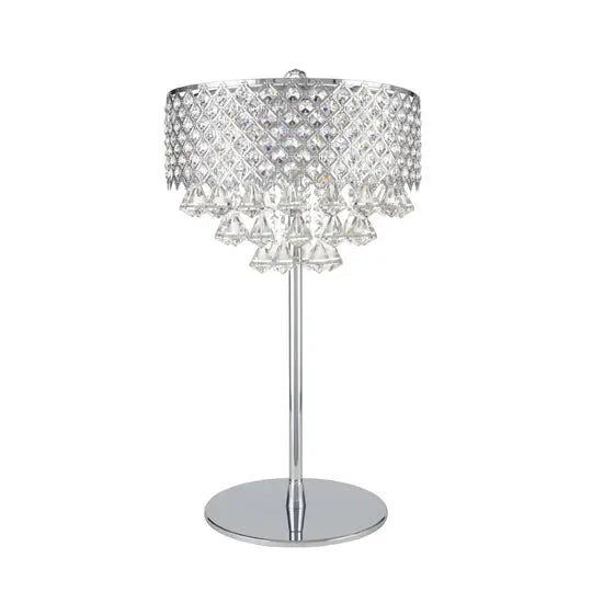 Grand Chrome Table Lamp // 6 Light  Warm Home View