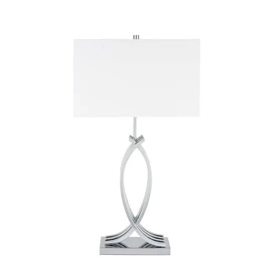 Unity in Chrome Table Lamp // 1 Light // USB Charger  Warm Home View