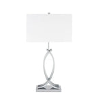 Unity in Chrome Table Lamp // 1 Light // USB Charger  Warm Home View