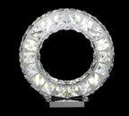 Round Crystal Extravaganza 11" Table Lamp // Led Strip  Warm Home View