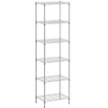 BestOffice 6-Shelf Storage Shelves Adjustable Shelving Unit Wire Shelving Metal Shelves11.8" D x 16.7" W x 63.6" HChrome  Warm Home View