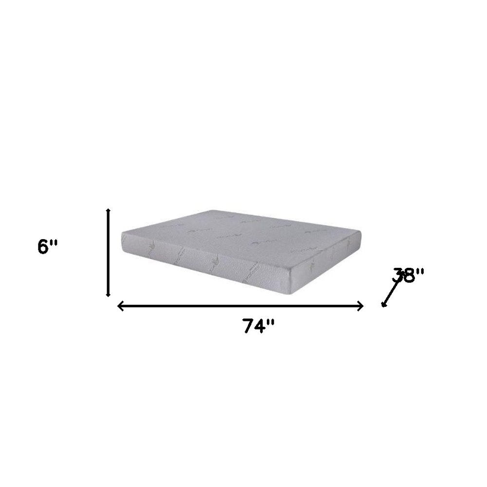 6" Twin Aloe Vera Infused Medium Memory Foam Mattress  Warm Home View