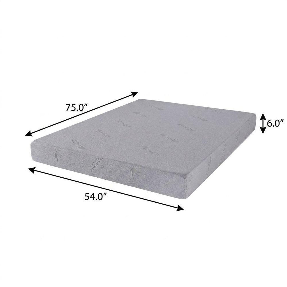 6" Full Double Aloe Vera Infused Medium Memory Foam Mattress  Warm Home View