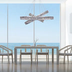 Crystal Elegance LED Chandelier // 3 Ovals  Warm Home View