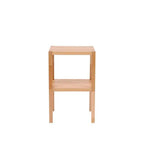 2-Tier Birch Bathroom Shelf, Narrow Shelving Unit, Multifunctional Storage Rack, Corner Rack, For Kitchen, Living Room, Bedroom, Entryway, Bathroom, Natural  Warm Home View