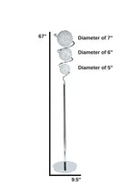 Vertical Crystal Sphere Floor Lamp // 3 Light  Warm Home View
