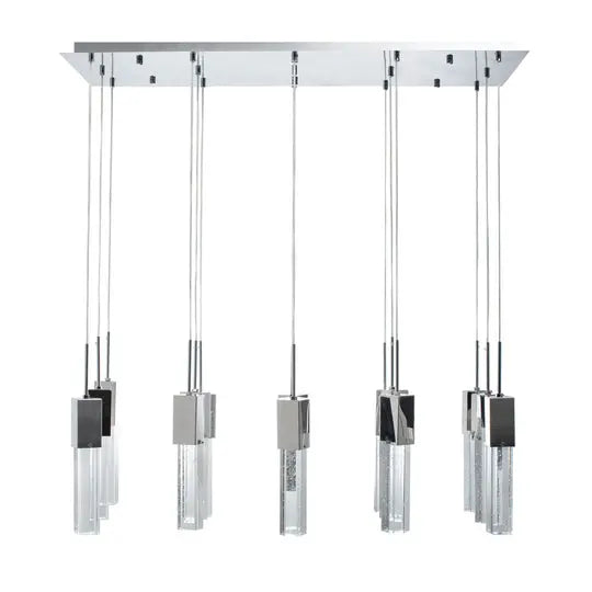 Short Crystal Sparkling Night Chandelier // 15 Light  Warm Home View