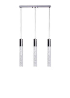 Sparkling Night Cylinder Chandelier // 3 Light  Warm Home View