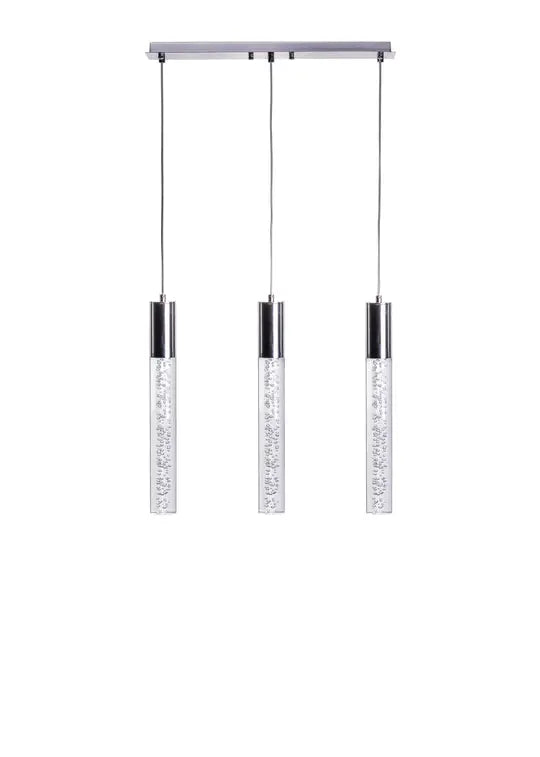Sparkling Night Cylinder Chandelier // 3 Light  Warm Home View