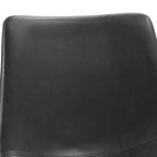 Set of 2 Industrial Black Faux Leather Counter Stools with Durable Steel Frame  Warm Home View