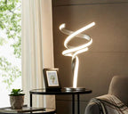 Munich Silver Table Lamp // LED Strip & Touch Dimmer  Warm Home View